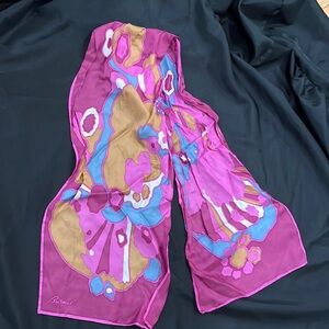 Vintage 60s BURMEL Pop Art Silk Blend MCM Head/Neck Scarf~Japan